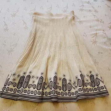 얼룩 올풀림 있음 니트 스커트 M 쇼와 레트로