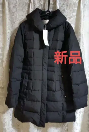 새상품 후드 부착 블랙 다운 자켓