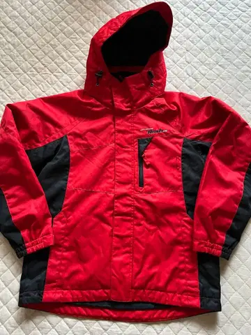 남녀 공용 후드 부착 빨검 윈터 자켓 다기능 포켓 부착