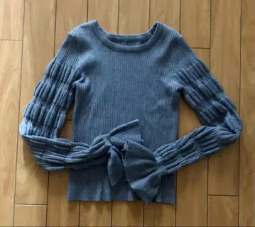 CAPRICIEUX LE'MAGE 리브 니트 스웨터 벌룬 슬리브