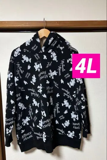 디즈니 후드티 4L 사이즈 미키 미니 올 패턴 속기모