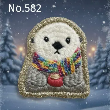 [ No.582 ] 머플러 랏코의 포근한 브로치