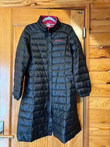 adidas 블랙 롱 다운 자켓 S 사이즈