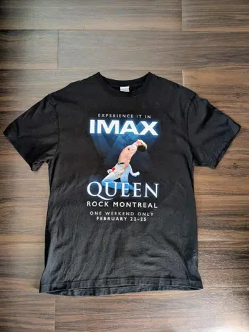 QUEEN ROCK MONTREAL IMAX 공식 T셔츠 블랙 XL