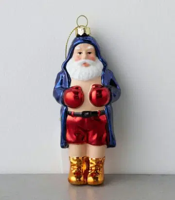 산타 복싱 플라 산타 오너먼트 크리스마스 마스코트