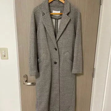 UNITED ARROWS 그레이 트위드 체스터 코트