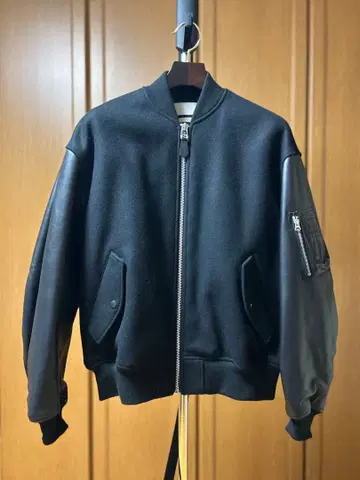 [ YOKE ] 울 가죽 MA-1 바니스별주 사이즈 3