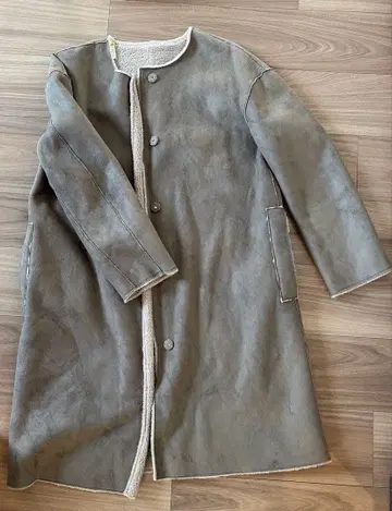 클리닝 완료 유나이티드 애로우즈 보아 안감 페이크 무스탕 코트