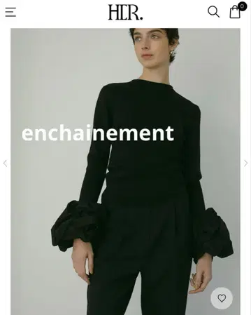 enchainement 볼륨 슬리브 니트탑