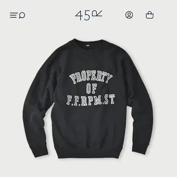 45R 프로퍼티 로고 프린트 쭈리 908 맨투맨