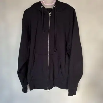 블랙 풀 집업 후드티 M 사이즈