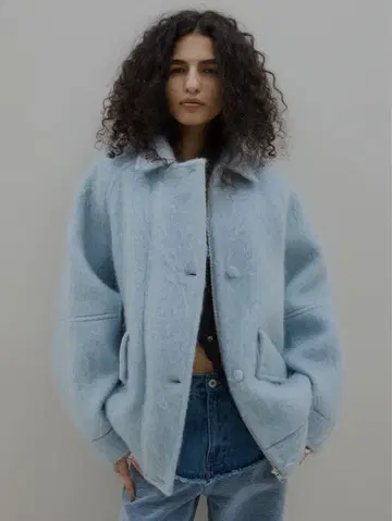 미사용 새상품 UND MOHAIR SHAGGY FLIGHT JACKET