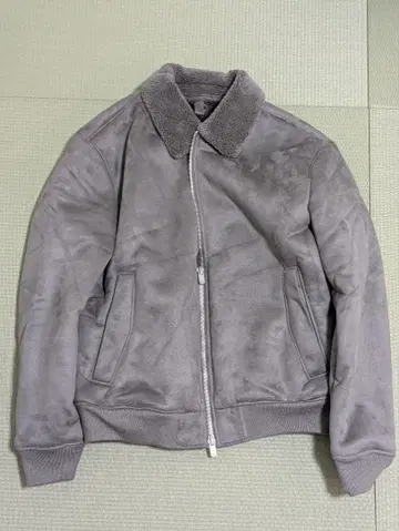 ZARA 페이크 무스탕 봄버 자켓 그레이