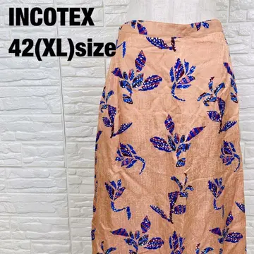 INCOTEX 인코텍스 롱 플레어 스커트 올 패턴 새상품급 1019