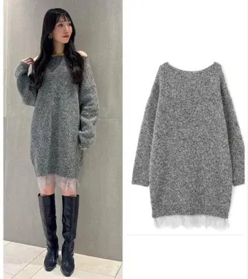 이번 시즌 신상 새상품 프로포션 바디 드레싱 니트 미니 원피스 PS