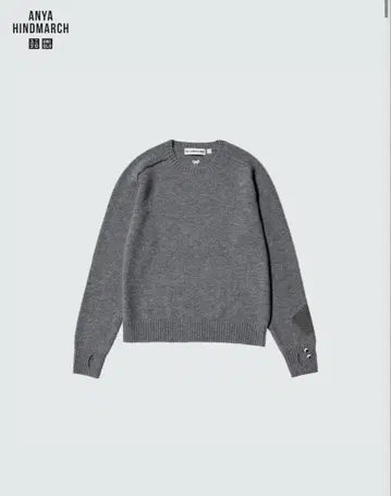 미사용 새상품 유니클로 안야 힌드마치 캐시미어 크루넥 스웨터 M