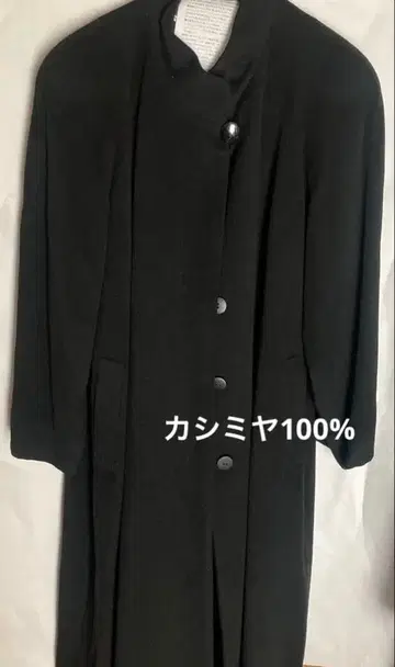 캐시미어 100% 블랙 롱 코트 프리 사이즈 빅