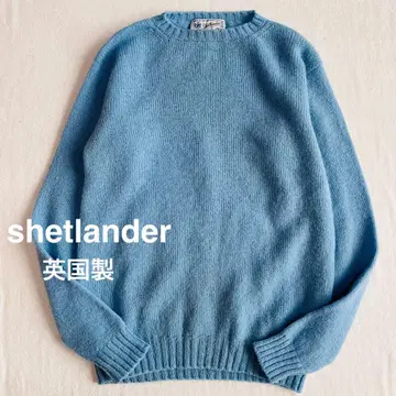 shetlander 셰틀랜더 울 스웨터 영국제