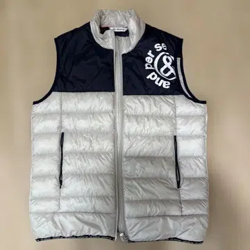 and per se 다운 베스트 L 사이즈 화이트/네이비