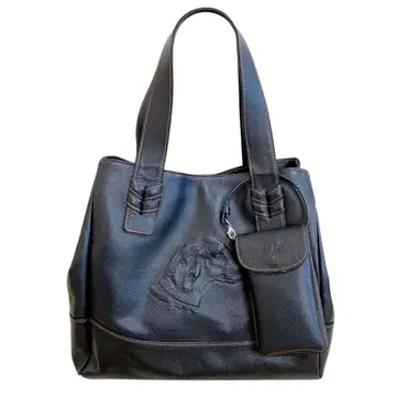 새상품급 키타무라 토트백 파우치 포함 블랙 강아지 숄더