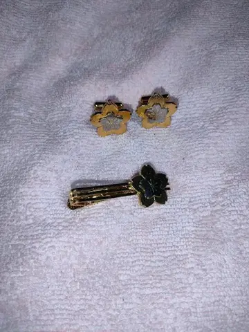 벚꽃 디자인 커프스와 헤어핀 세트 다양함