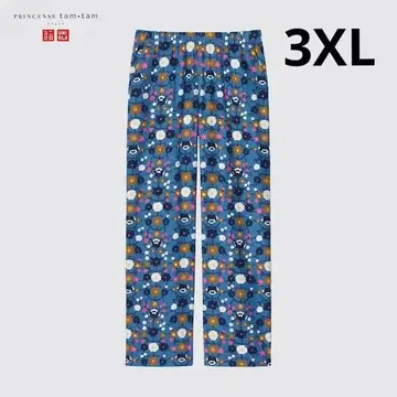 [ 유니클로 x 프린세스 탐탐 ] 플란넬 팬츠 블루 3XL