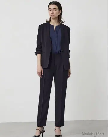 플라스테 트리아세테이트 블렌드 테이퍼드 팬츠