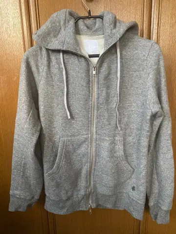 IKIJI 그레이 풀 집업 후드티 일본제 사이즈 1 정교함