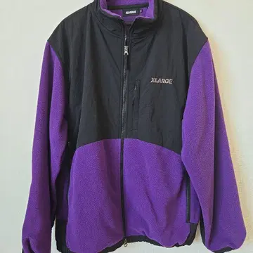 XLARGE 플리스 자켓 아우터 블랙/퍼플