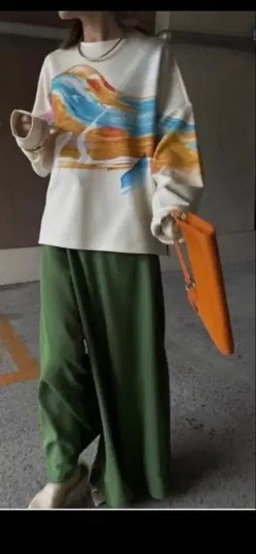 Ameri HAILEY WAVE ART SWEAT 맨투맨 트레이닝복