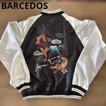 BARCEDOS 후지산 드래곤 자수 스카잔 일본제 L 사이즈