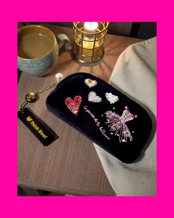 Think Bee! 에뚜왈 블루스 스팽글 장식 파우치