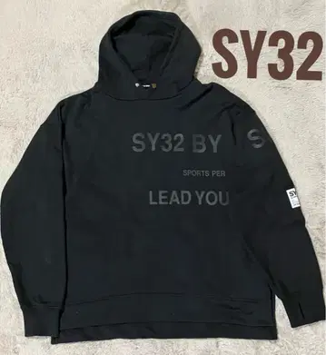 SY32 후드 맨투맨 블랙 헤비 웨이트