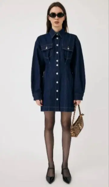 MOUSSY 데님 미니 원피스 S