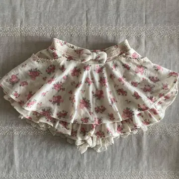 LIZ LISA 치마바지 미니 스커트 프릴 기모 꽃무늬 리본 포함