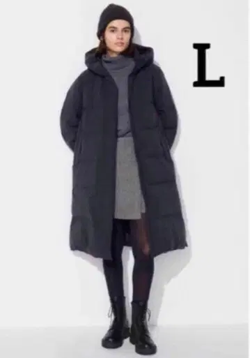 미사용 새상품 유니클로 심리스 다운 롱 코트 L