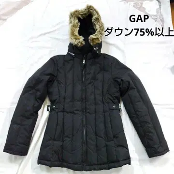 GAP 퍼 후드 블랙 다운 자켓