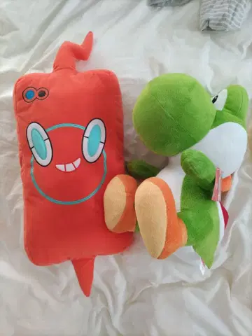 슈퍼 마리오 빅 사이즈 앉은 요시 엄청 폭신폭신 스마트폰 로토무