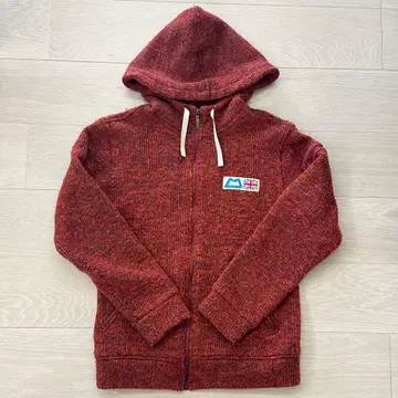 마운틴 이큅먼트 니트 집업 후드티 S 빨간색