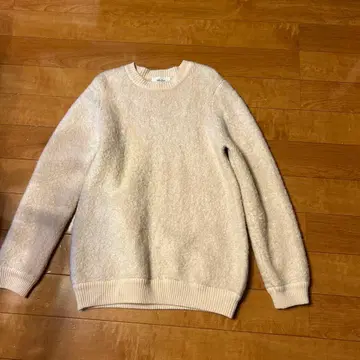 미라 오웬 니트 푸들 복슬복슬 프리 사이즈 밀크티 베이지