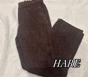 [ 익명 배송 & 배송비 포함 ] HARE 벨로아 브라운 무늬 슬랙스