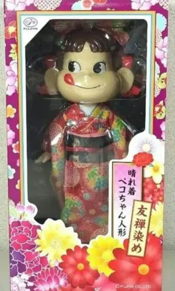 후지야 유젠 염색 예복 페코짱 인형