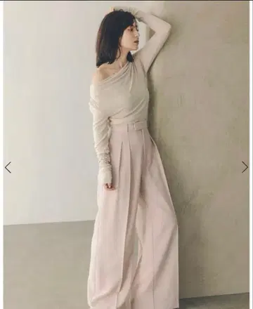 Anuans 아뉴앙스 투 턱 와이드 팬츠 PINK 핑크 슬랙스