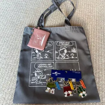 스누피 토트백과 키체인 세트