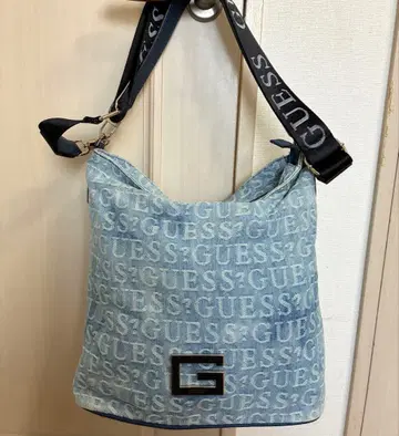 [ 새상품 ] GUESS 게스 2way 데님 로고 숄더