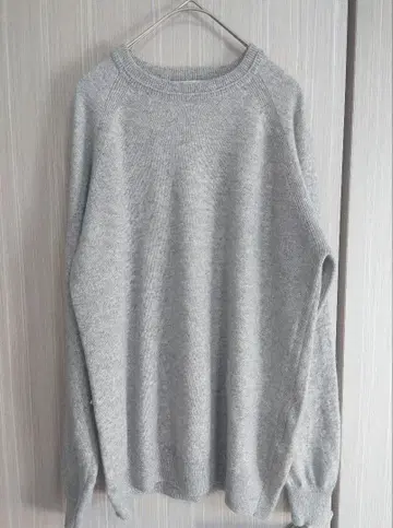 그린 라벨 릴랙싱 캐시미어 혼방 그레이 니트 스웨터 M 래글런 소매