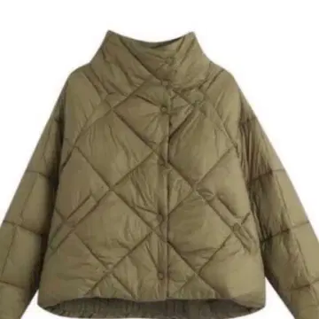 ZARA 올리브색 퀼팅 자켓 숏 기장 M 새상품급