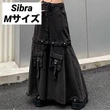 새상품급 2way 데님 스커트 Sibra 롱 스커트 카고 y2k 면