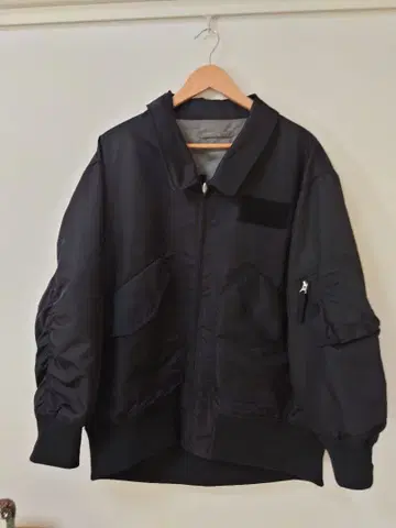 지나시스 리버서블 플라이트 자켓 오버 사이즈 블랙 MA-1