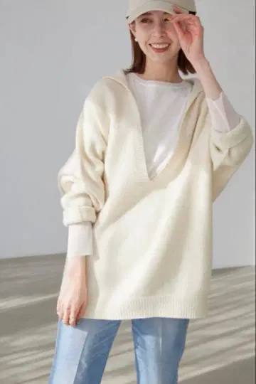 미사용 새상품 SLOBE IENA 파인 울 스키퍼 풀오버